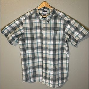 Columbia men’s casual shirt green plaid size XL